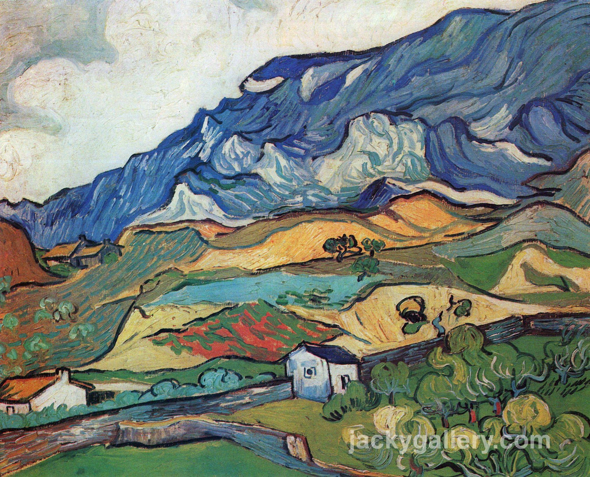 Les Alpilles, Mountain Landscape near South-Reme, Van Gogh painting